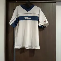 Wilson テニスウェア Tシャツ ホワイト ネイビーのサムネイル