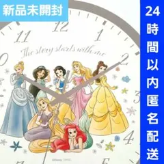 新品未開封 ディズニー プリンセス ウォールクロック 掛け時計 アナログ 静音