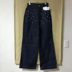 新品　MAJESTIC LEGON パールデニム　ワイドパンツ　Gパン