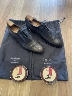 廃盤 Berluti ピアッシング フルスクリットプレーントゥ シューズ 6.5 