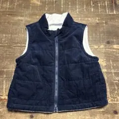 ネイビー コーデュロイ ベビーベスト 95cm以下