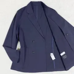 美品✨エディフィス×ソロテックス ダブルブレスト ジャケット ネイビー L