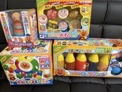 アンパンマン　育脳まるまるパズル　おすしセット　ボウリング　つみかさねカップ