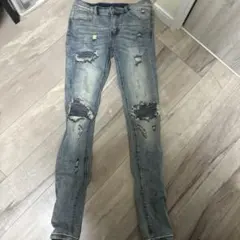 mnmi ダメージ加工 スキニーデニムパンツ