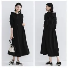 パーカーワンピース カットソーワンピース フード付き 長袖 春物