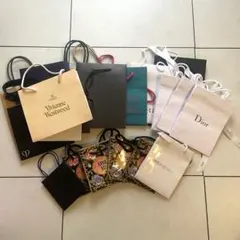 ブランド紙袋 22枚まとめ売り Dior/YSL/Vivienneショッパー