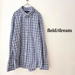 field/dream オンワード樫山　カジュアルシャツ　ブルーチェック　XLのサムネイル