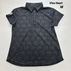 【美品】Viva Heart レディース ゴルフ 半袖ポロシャツ ブラック Mのサムネイル