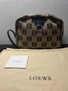 未使用・証明書付】ロエベ クラッチバッグ アナグラム ラージポーチ 