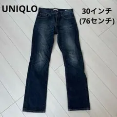UNIQLO J ユニクロ ストレートデニム インディゴブルー