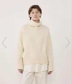 GALERIE VIE ファインウール タートルネックプルオーバー