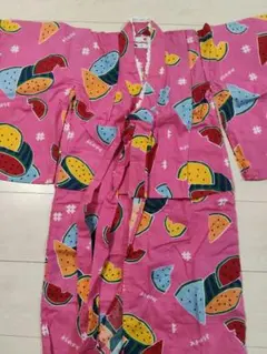 MIKI HOUSE スイカ柄 浴衣 ピンク