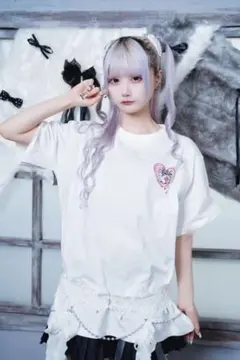 dependoll ハートプリント Tシャツ ホワイト