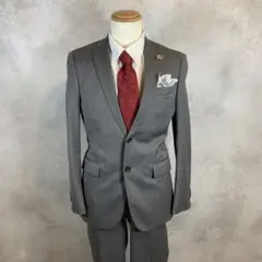 abx スーツ　セットアップ　総裏　グレー　 ストライプ柄　Y5サイズ