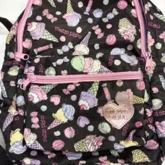 平成レトロ　mezzo piano アイスクリーム柄リュック　デイバッグ