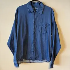 無印良品 デニム風シャツ 男女兼用M-Lサイズ
