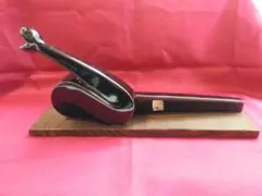 美濃焼 白沢窯 アートオブジェ『巳』陶器置物　 木製台座付