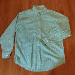 Brooks Brothers グリーンギンガムチェックシャツ Lサイズ