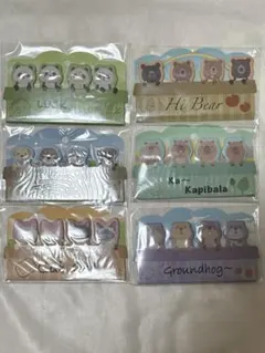 付箋　文具　可愛い　動物柄　６種セット　まとめ売り
