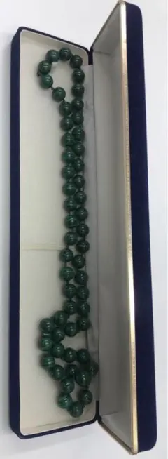 天然石ネックレス　マラカイト　孔雀石