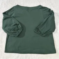 UNIQLOマーセライズコットンボリュームスリーブT七分袖 Mレディース
