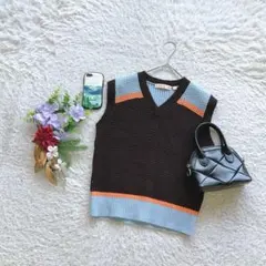 ユニクロ MARNI ポップコーンニット Vネック M ニットベスト コラボ