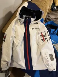 Goldwin 子ども用スキーウェア ホワイト/ネイビー