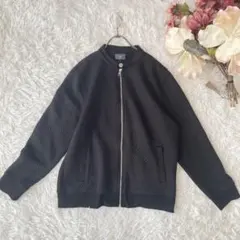 H&M キルティングジャケット　ジップ　スプリング　Mサイズ　黒のサムネイル