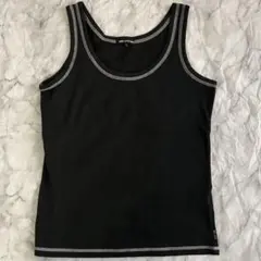 美品！COMME CA EASY LIVING レディースタンクトップＬサイズ黒のサムネイル