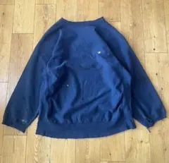 【USA製】 Champion ネイビースウェット　リバースウィーブ80s 目有