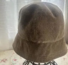 ブラウン コーデュロイ ハット 56㎝　日本製 綿100%