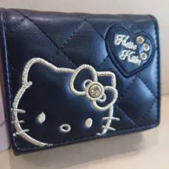 専用　ハローキティ　三つ折り財布　ブラック