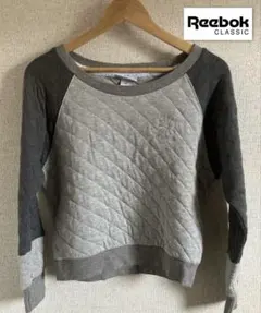 ウィメンズ リーボック クラシック キルティングスウェット　グレー／ダークグレー
