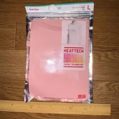 ユニクロ　UNIQLO ヒートテック クルーネック T 長袖 ピンク
