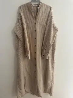 オズモーシス　ストライプデザインシャツワンピース