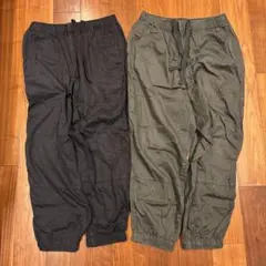 2本セット uniqlo u m ワイドフィット ジョガーパンツ