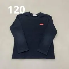 미키 하우스 헝겊 로고 긴팔 티셔츠 사이즈 120 블랙 론 T