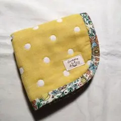 イエロードット☆6重ガーゼハンカチ　タオル
