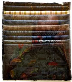 大島紬 はぎれ 10枚セット 正絹　No13-A 「おまけ付き」