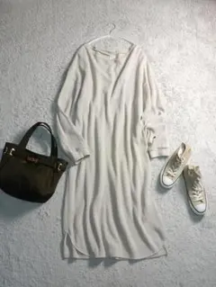 チャンピオン ワッフル サーマル ロング ワンピース L