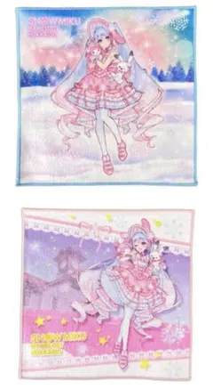 匿名配送★希少！北海道限定！雪ミク×マイメロミニタオル2点セット♡