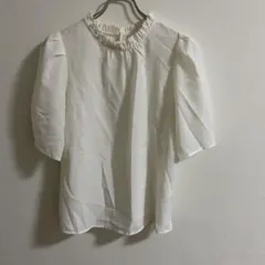 【極美品】any SiS 半袖ブラウス ホワイト