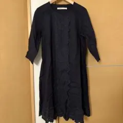 美品　コンジェペイエアデュートリステス　紺色　　膝丈チュニック　F