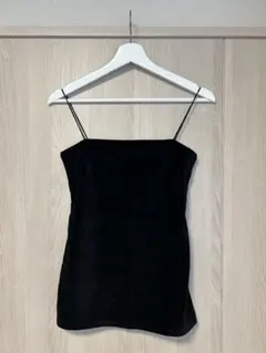 shishikui ベロアキャミソール ブラック