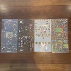 平成レトロ　平成文具　Disney ミッキーミニー　シールセット　4枚セット