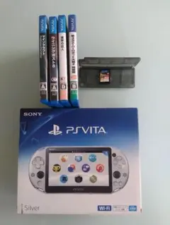 【不具合あり】PS Vita シルバー 本体+ソフト5本セット
