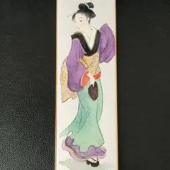 竹久夢二 版画 デロリ・オフイラド 額装 縦長 レトロ インテリア A035