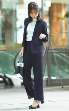 RUIRUE BOUTIQUE 洗えるベーシックビジネススーツパンツセット