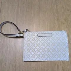 値下げしましたTOMMY HILFIGER カードケース ホワイト/ゴールド