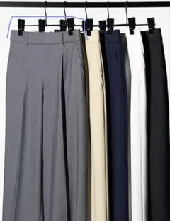 ひ*み様 ユニクロタックワイドパンツ　グレーM